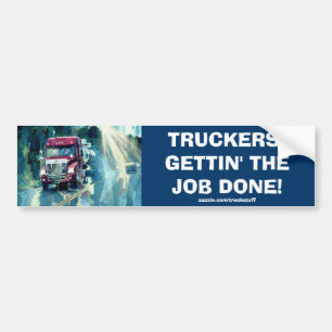 CARGO TRUCK BIG RIG TRUCKERS Bumper Sticker