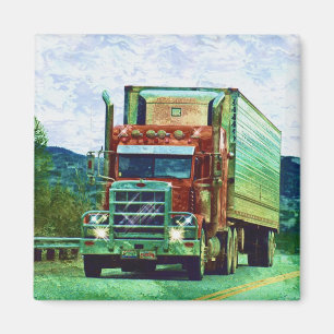 CARGO TRUCK BIG RIG TRUCKERS Gifts Magnet