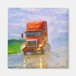 CARGO TRUCK BIG RIG TRUCKERS Gifts Magnet