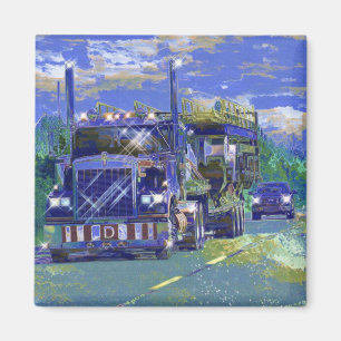 CARGO TRUCK BIG RIG TRUCKERS Gifts Magnet