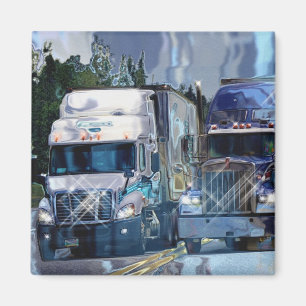 CARGO TRUCK BIG RIG TRUCKERS Gifts Magnet