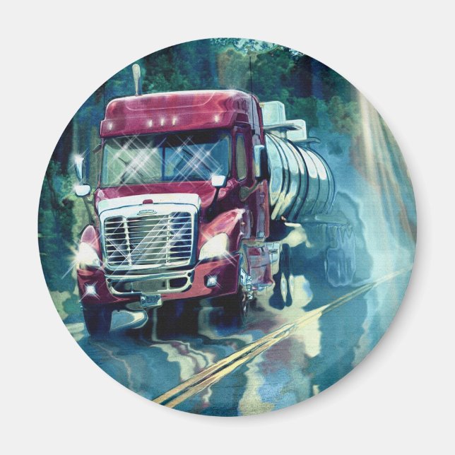 CARGO TRUCK BIG RIG TRUCKERS Gifts Magnet (Front)