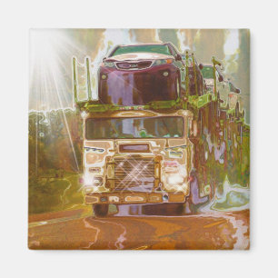 CARGO TRUCK BIG RIG TRUCKERS Gifts Magnet