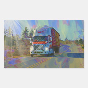 CARGO TRUCK BIG RIG TRUCKERS Gifts Rectangular Sticker