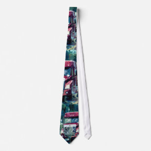 CARGO TRUCK BIG RIG TRUCKERS Necktie