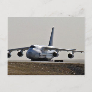 cargolifter plane in airport postcard