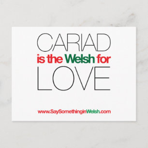 CARIAD POSTCARD