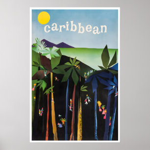 Caribbean Art Travel Poster Home Dancing Wall