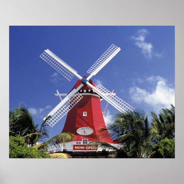 Caribbean, Aruba. Old Mill, converted into 'Mill Poster (Front)