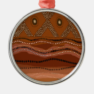 Caribbean Batik - Small Metal Tree Decoration