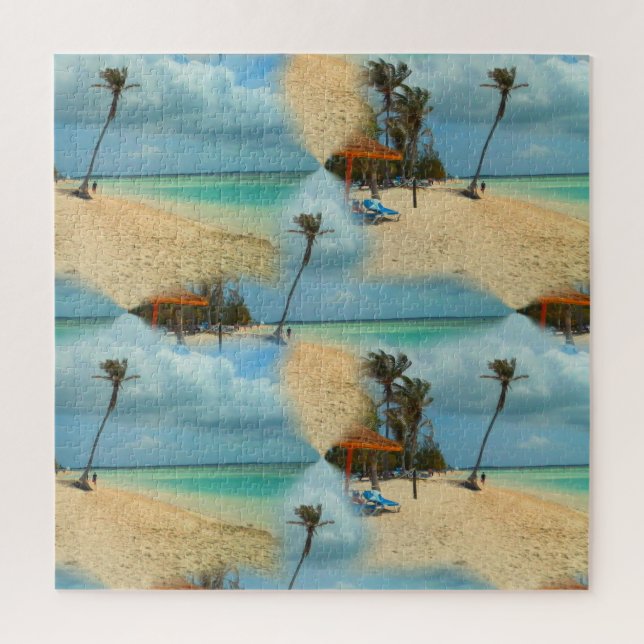 Caribbean beach beautiful collage jigsaw puzzle (Vertical)