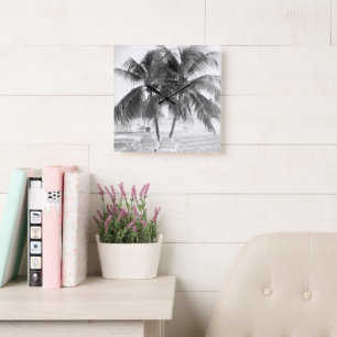 Caribbean Beach Bliss 8 #travel #art Square Wall Clock