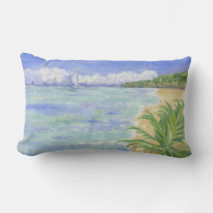Caribbean Beach large pillow
