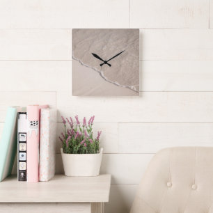 Caribbean Beach Zen Oasis #1 #ocean #wall #art Square Wall Clock