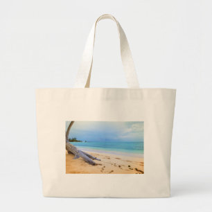 Caribbean Beachscape Large Tote Bag