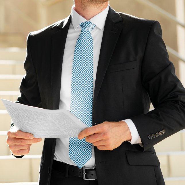 Caribbean Blue Diamonds Pattern Tie (Creator Uploaded)