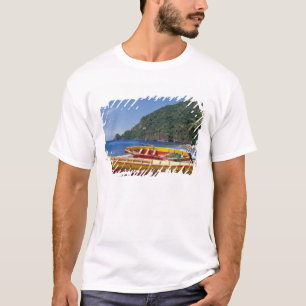 Caribbean, BWI, St. Lucia, Sailboats, Soufriere. T-Shirt