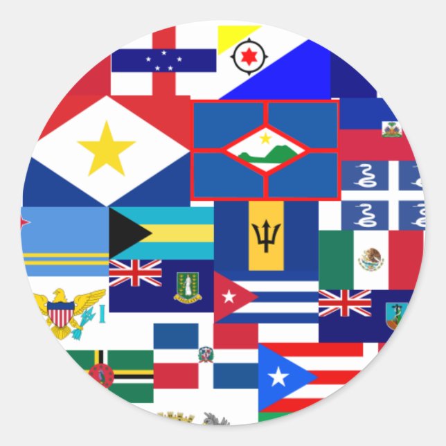 caribbean classic round sticker (Front)