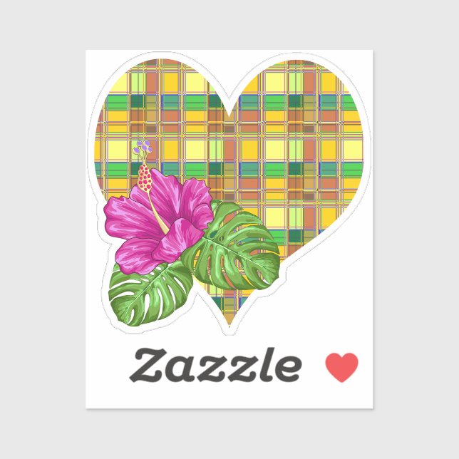 Caribbean Colorful Fabric Madras Tartan (Sheet)