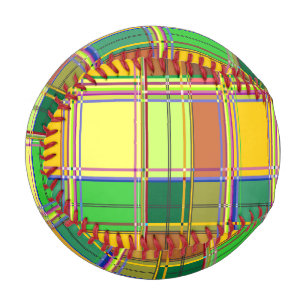 Caribbean Colorful Fabric Madras Tartan Baseball