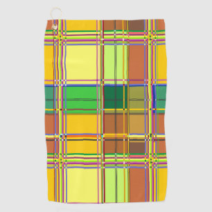 Caribbean Colorful Fabric Madras Tartan Golf Towel