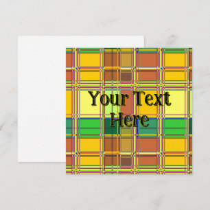 Caribbean Colorful Fabric Madras Tartan Invitation