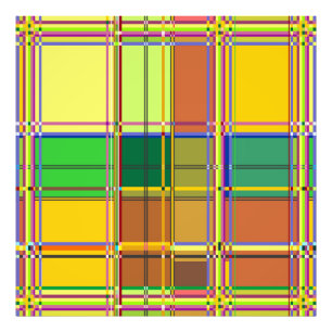 Caribbean Colorful Fabric Madras Tartan Photo Print