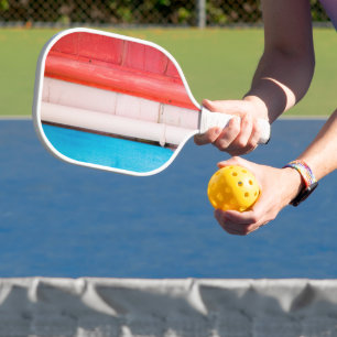 Caribbean colors - abstract pickleball paddle