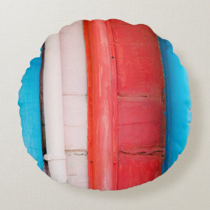 Caribbean colors - abstract round cushion