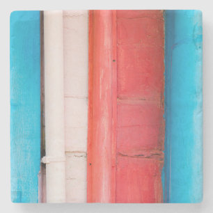 Caribbean colors - abstract stone coaster