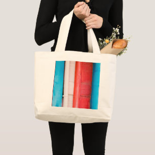 Caribbean colours - abstract large tote bag