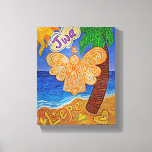 Caribbean Creole Angel Art Wrapped Canvas Painting