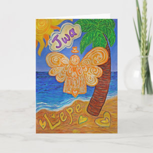 Caribbean Creole Beach Angel Custom Greeting Cards