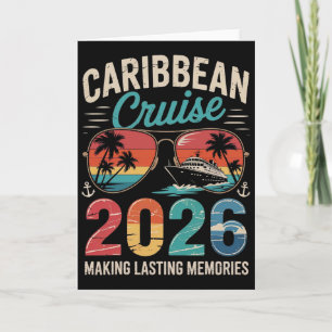 Caribbean Cruise 2026 Vacation Trip Matching Famil Card
