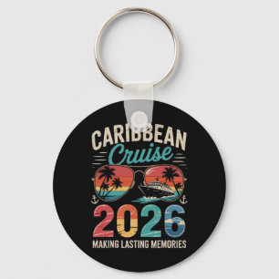 Caribbean Cruise 2026 Vacation Trip Matching Famil Key Ring