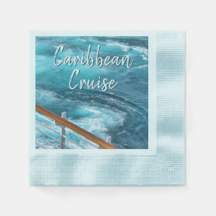 Caribbean Cruise Turquoise Water Travel Photo Napkin