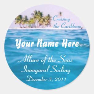Caribbean Cruising Customisable Stickers