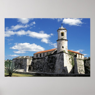 Caribbean, Cuba, Havana. Old Havana, Castillo Poster