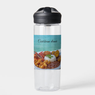 Caribbean dinner water bottle