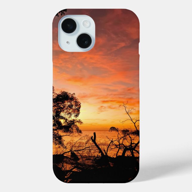 Caribbean Dusk Glow Tropical Sunset iPhone Case (Back)