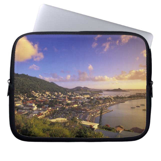 Caribbean, French West Indies, St. Martin. Laptop Sleeve (Front)