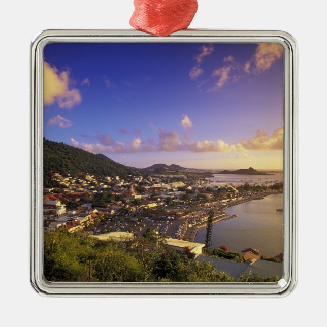 Caribbean, French West Indies, St. Martin. Metal Tree Decoration (Front)