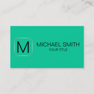 Caribbean green colour background business card