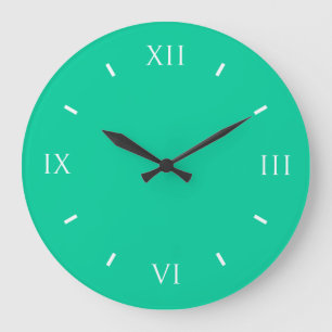 Caribbean Green Durable Colour Coordinating Large Clock