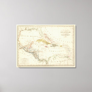 Caribbean, Gulf of Mexico and Guatemala Canvas Print