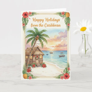 'Caribbean Holidays' Folded Greeting Card