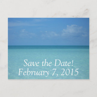 Caribbean Horizon Save the Date Postcard