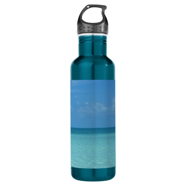 Caribbean Horizon Tropical Turquoise Blue 710 Ml Water Bottle (Front)