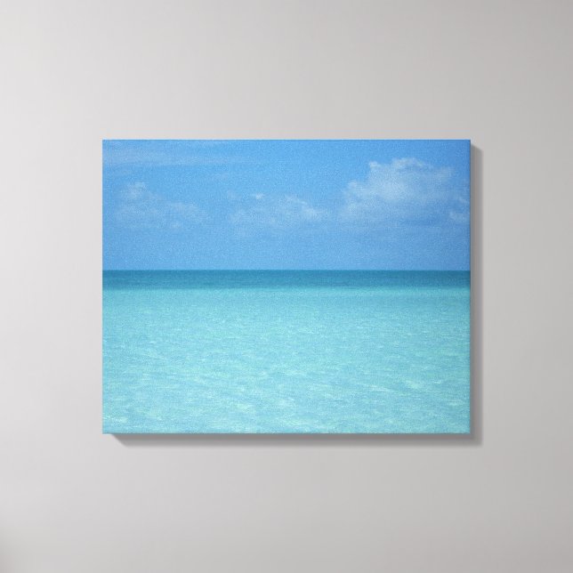 Caribbean Horizon Tropical Turquoise Blue Canvas Print (Front)