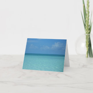 Caribbean Horizon Tropical Turquoise Blue Card